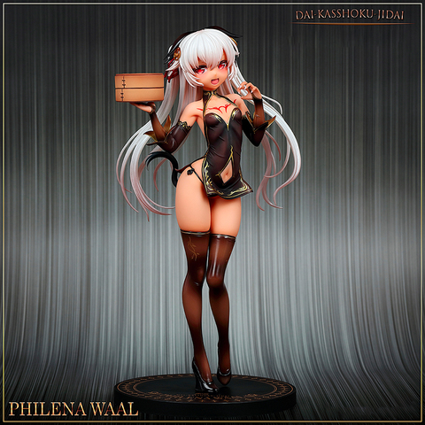 Anime Sexy figura de chica Hobby Japan Amakuni Dai Kasshoku Jidai Philena Filena Waal de PVC MODELO DE figura de acción juguetes muñeca de colección ► Foto 1/6