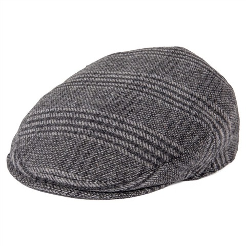 FEINION-Gorra plana de lana con cuadros grandes para hombre, gorro de verano, otoño, 721 ► Foto 1/6