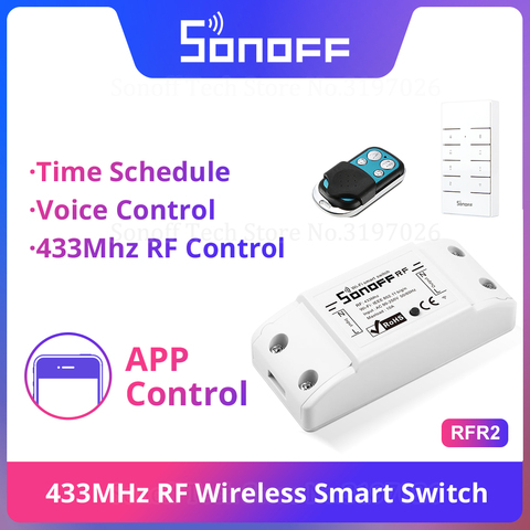 Itead Sonoff RF 433MHZ Wifi inteligente interruptor remoto operado y controlado a través de aplicación eWeLink trabaja con Alexa Google IFTTT ► Foto 1/6