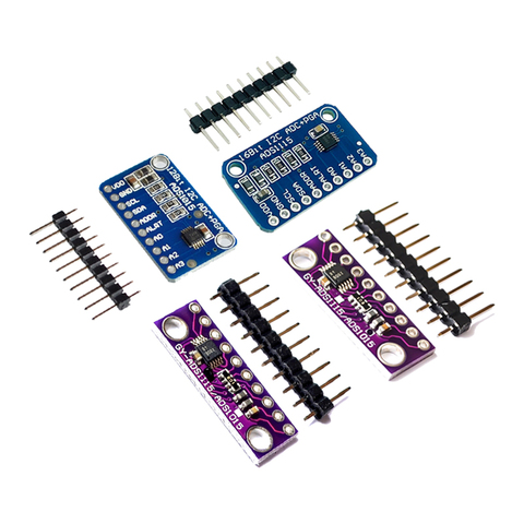 Módulo de 4 canales con amplificador de ganancia profesional, 16 bits, I2C, ADS1115, ADS1015, 2,0 V a 5,5 V, para Arduino RPi ► Foto 1/5