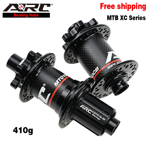 ARC Cycling Hub-cubo de bicicleta de disco de fibra de carbono, Cubo de rodamiento NBK, delantero 9/15x100 trasero 10x135 12x142, accesorios para bicicleta de montaña ► Foto 1/6