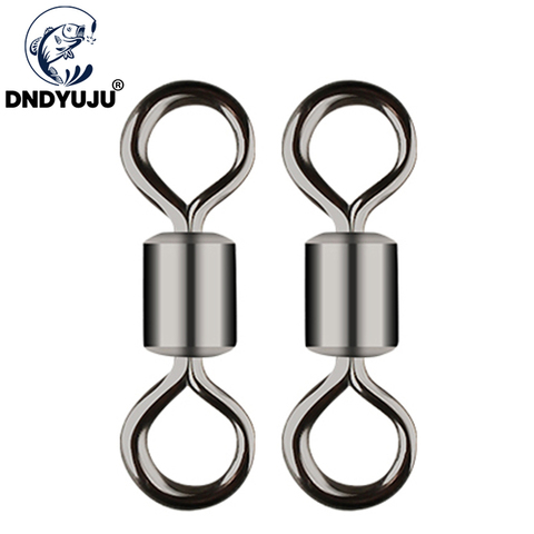 DNDYUJU-Anillo giratorio de Size1-14 para pesca con conector de peces, anzuelos, Conector de anzuelos, rodamiento de barril de pesca, 30/50/100 Uds. ► Foto 1/5