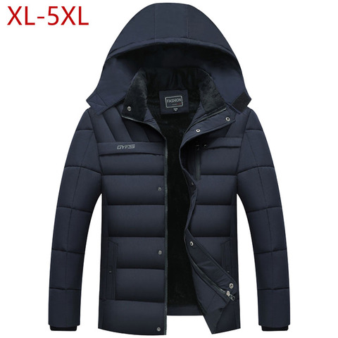 Chaqueta de invierno para hombre, abrigo desmontable sencillo, Parkas prácticas a prueba de viento, para nieve y frío, 5XL talla grande, 2022 ► Foto 1/6