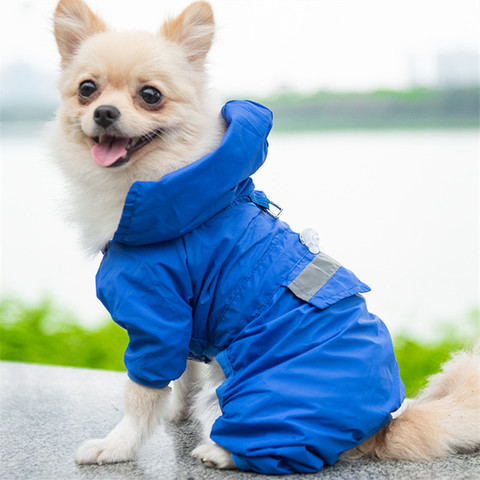 Chubasquero reflectante para perro, ropa para perro, mono impermeable, chaqueta Yorkie, caniche, bichón, Pomerania, Schnauzer, abrigo Corgi ► Foto 1/6