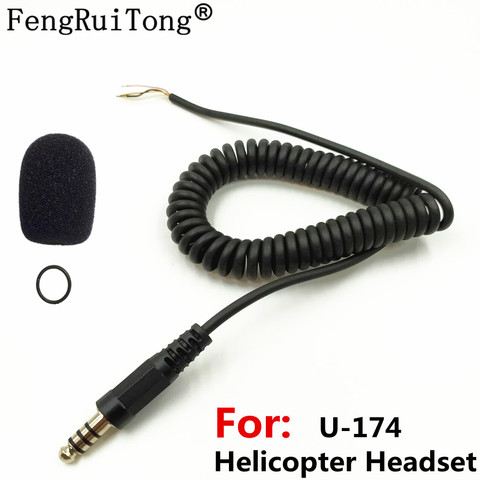 Cable de repuesto para auriculares de helicóptero, conector militar U-174/U ► Foto 1/5