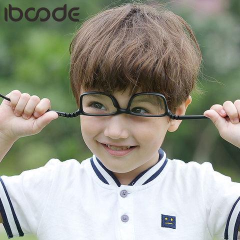 Iboode óptico montura De gafas De niño TR90 De silicona niños niñas Flexible De Protección De Niños gafas Eywear Oculos De Grau nuevo ► Foto 1/6