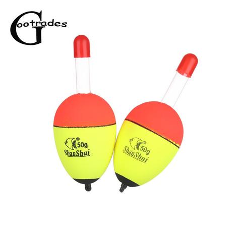 Flotadores flotantes luminosos para pesca en roca de mar, 2 unidades/juego, flotadores de vientre con cola dura llamativa, 5g/8g/10g/15g/20g/30g/40g/50g/60g/70g/80g ► Foto 1/6