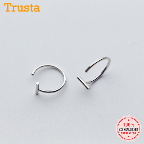 Trustdavis 100% maciza 925 plata esterlina Real de moda pequeño lindo palo pendientes para las mujeres niñas niños regalo de la joyería DA180 ► Foto 1/5