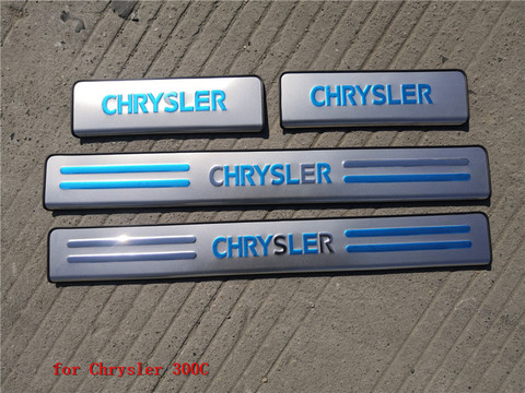 De alta calidad de acero inoxidable 304 Boutique lado placa del desgaste/Umbral de puerta para 2011-2015 Chrysler 300C estilo de coche ► Foto 1/5