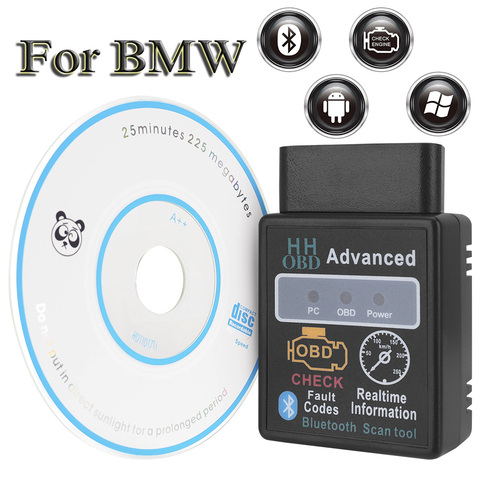 V2.1 OBD2 escáner coche para BMW E81 E46 F30 F36 E61 F10 G30 F12 F01 E84 G01 F26 E70 E71 ELM327 Bluetooth Android herramientas de diagnóstico ► Foto 1/6