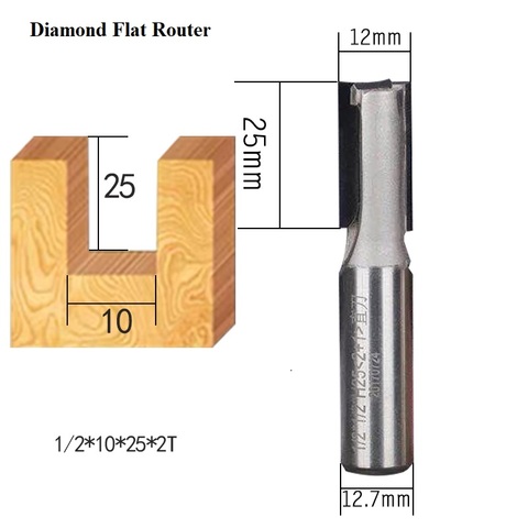 Herramienta de carpintería de diamante, 8mm, Fresa de madera, 10mm, 12mm, cuchillo recto alargado ► Foto 1/6