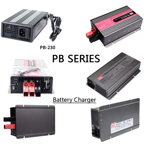 PB-300P/300N/360P/360N/600P/600N/1000P/1000N, cargador de batería-12/MEANWELL 24/48, papelería para iones de litio de plomo ácido, 90-264VAC ► Foto 1/6