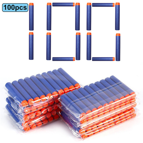 Dardos de 100 Uds para Nerf cabeza blanda Universal de succión, repuesto de dardos de 7,2 cm, balas de juguete para pistolas de juguete, juguetes de regalo para chico ► Foto 1/6