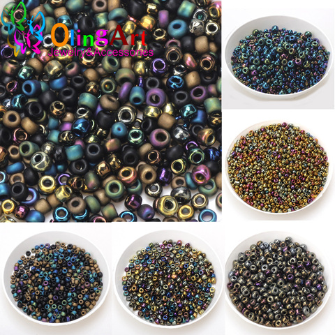 Cuentas de semilla de cristal de Color mate chapado, 2mm, 3mm, 4mm, para fabricación de joyas, DIY, pendientes, abalorios para pulsera o collar hechos a mano ► Foto 1/6