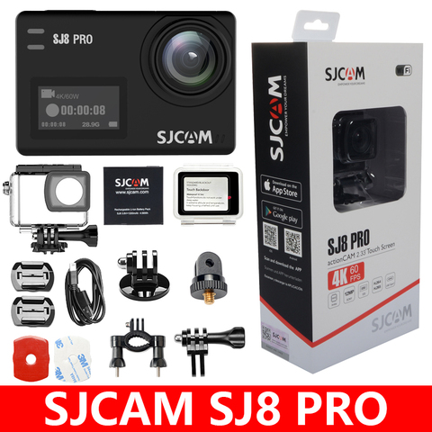 Cámara de Acción SJCAM SJ8 Pro 4K 60FPS WiFi remoto casco Cámara Ambarella Chipset 4K @ 60FPS Ultra HD deportes extremos DV Cámara ► Foto 1/6