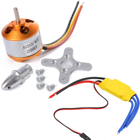 XXD A2212 2212 A2208 2208 Motor sin escobillas 930KV 1000KV 1400KV 2200KV 2450KV 30A ESC para multicóptero con radio control FPV Drone ► Foto 1/3