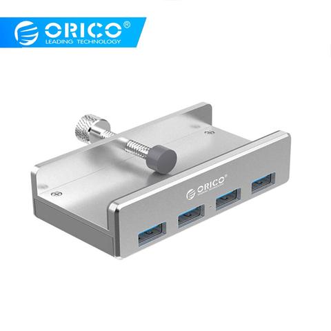 ORICO USB Hub aluminio externo 4 puertos USB 3,0 Usb divisor con 10-30mm Clip ajustable para Macbook Air ordenador portátil ► Foto 1/6