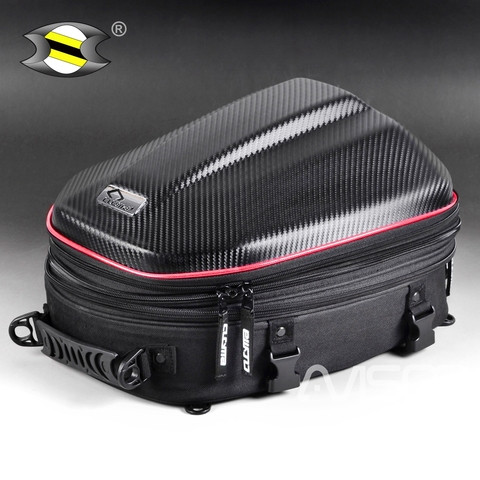 Universal bolsa trasero para motocicleta Tailbag trasero paquete asiento trasero paquete mochila bolsa de Kit de casco resistente al agua bolsa de cuero de la PU de Cb1901 ► Foto 1/5