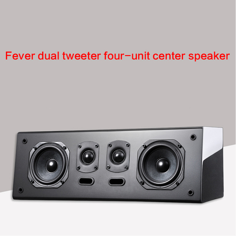 Altavoz central para cine en casa, dispositivo de Audio Hifi de 4 pulgadas con diseño de Tweeter Dual, Audio de 4 vías y 2 vías, 75Hz-20kHz, A6, 35-200W, 5,1 ► Foto 1/3