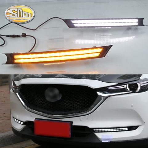 Para Mazda CX-5 CX5 2017 2022 dinámico 2022 a relé de señal impermeable coche DRL 12 V LED de luz diurna niebla lámpara Decoración ► Foto 1/6