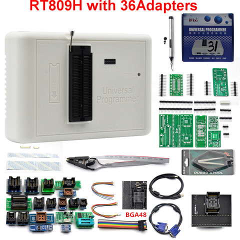 100% Original RT809H programador Universal EMMC Nand-programador FLASH + 36 artículos + TSOP56 BGA48 Cable EDID VGA ► Foto 1/6