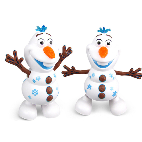 Muñeco de nieve de baile de Frozen, Olaf Robot con linterna Led, modelo de figura de acción eléctrica, juguete para niños, figura de Animatronics ► Foto 1/6