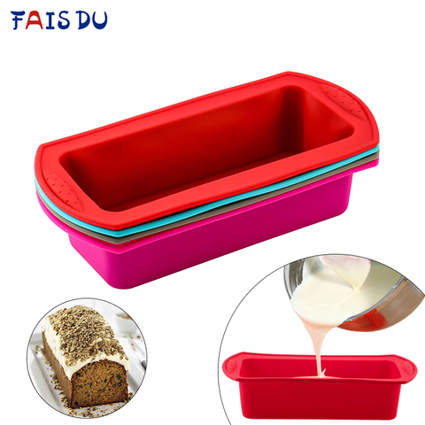 Molde de silicona Rectangular, herramientas para hornear, molde para Pan de pascua, herramienta para hornear, DIY utensilios de cocina, utensilios para hornear pasteles, Pan ► Foto 1/6