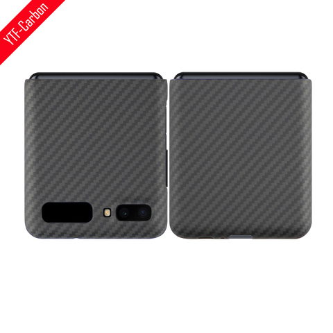 YTF-funda de teléfono de fibra de carbono puro real para Samsung Galaxy Z Flip F7000 5G de agujero fino de la Cámara anti-caída cubierta F7070 shell ► Foto 1/6