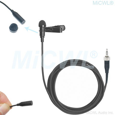 Micrófono de solapa Lavalier ME2 para Sennheiser G2 G3 G4 MKE2, sistema de micrófonos inalámbricos con enganche, color negro ► Foto 1/5