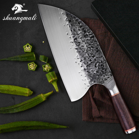 Cuchillo de carnicero de acero inoxidable 5CR15MOV, cuchillo de cocina chino, utensilios de cocina para Chef con mango de madera ► Foto 1/6