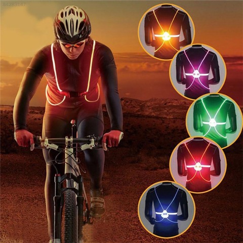 Chaleco reflectante de alta visibilidad para conducción nocturna, chaleco de seguridad en ciclismo, 360 ► Foto 1/6