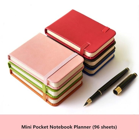 Mini cuaderno de bolsillo A7, libreta mensual, planificador diario semanal, trabajo de estudio para hacer notas, Agenda, papelería, 96 hojas ► Foto 1/6