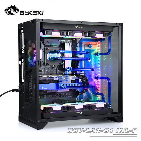 BYKSKI-Kit de canal de agua para tablero acrílico, solución para LIAN LI O11 Dynamic XL, funda de ordenador para CPU/bloque GPU, compatible con bomba DDC RGB ► Foto 1/6