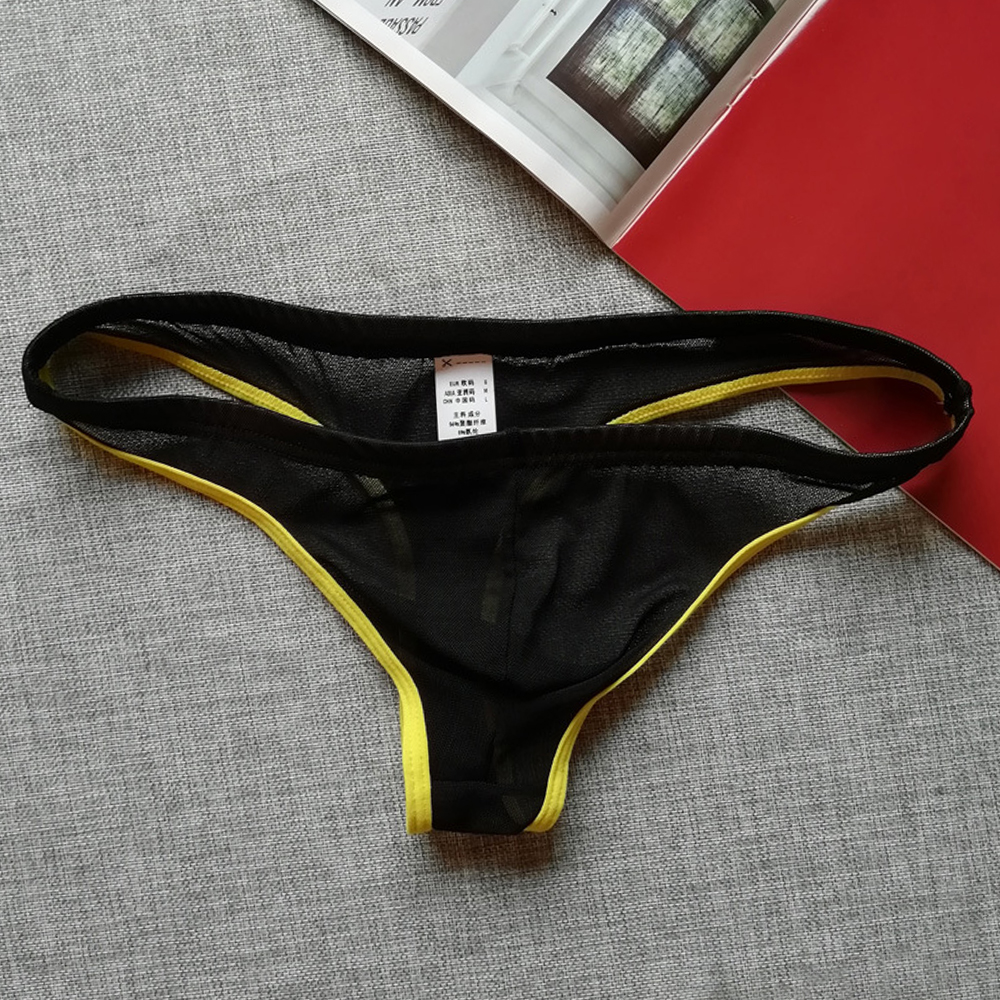 Tanga sexi de cintura baja transparente ultrafina transpirable para hombre, ropa interior Sexy de malla, ropa interior para hombre, Tanga ► Foto 1/5