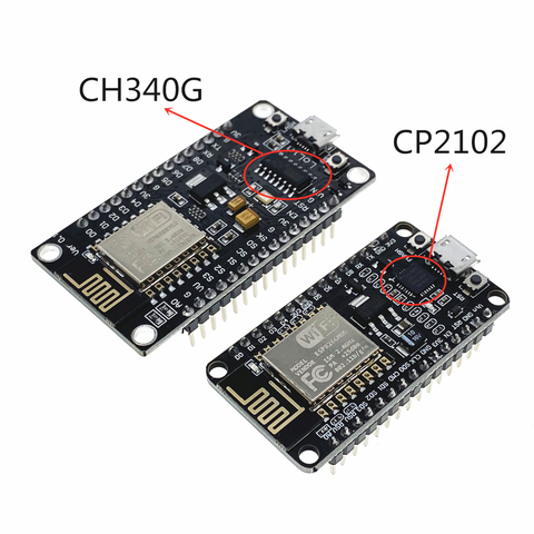 Módulo inalámbrico CH340 CP2102 NodeMcu V3 V2 Lua WIFI de Internet de las cosas, placa ESP8266 ESP-12E con antena de pcb ► Foto 1/6