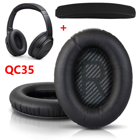 Almohadillas de repuesto para los oídos, almohadillas para los oídos con diadema para BOSE QC35, para auriculares QuietComfort 35 y 35 ii ► Foto 1/6