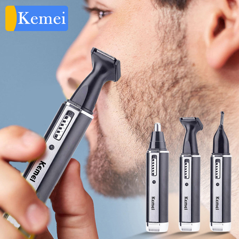 Kemei-maquinilla de afeitar eléctrica para hombre, afeitadora multifunción para limpieza facial, 4 ► Foto 1/6