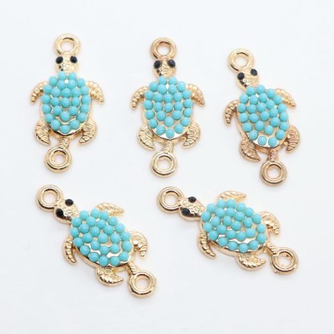 10 Uds. De conectores para colgantes de tortuga marina, Charms para Charms de tortuga, 13x26mm, pulseras DIY, collar, accesorios de joyería ► Foto 1/6