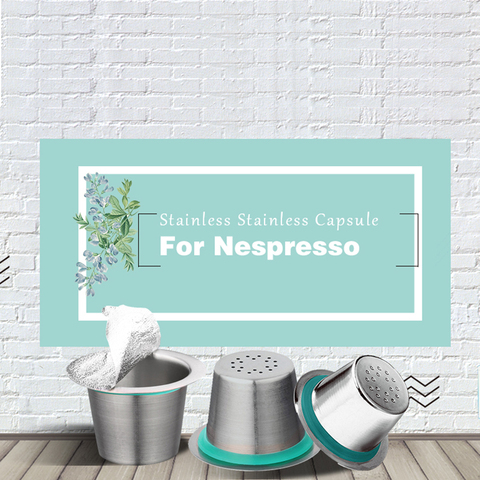 24 piezas Nespresso cápsulas de café de acero inoxidable recargable biorientados Nesspreso filtro de café reutilizable taza DIY cafetera herramientas ► Foto 1/6