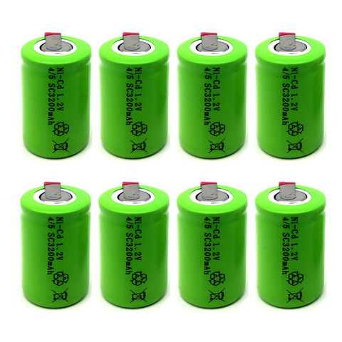 100% batería recargable 4/5 SC 1,2 V batería 3200mAh 4/5 SC ni-cd con pestañas de soldadura, adecuada para herramientas eléctricas como ele ► Foto 1/4