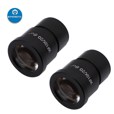 Trinocular oculares de microscopio WF10X/20 WF20X/10 lente gran angular de 30mm para accesorios de lentes de microscopio estéreo biológico ► Foto 1/6