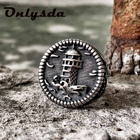 Onlysda-Estilo vikingo de acero inoxidable para hombre y mujer, anillo clásico, joyería de compromiso para boda, OSR555 ► Foto 1/6