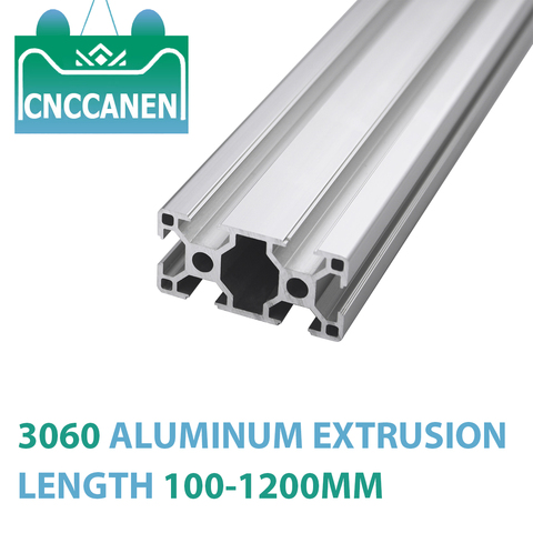 Extrusión de perfil de aluminio 3060, 1 Uds., 3060 100-1200mm de longitud, riel estándar europeo, guía anodizado para piezas de impresora 3D CNC DIY ► Foto 1/6