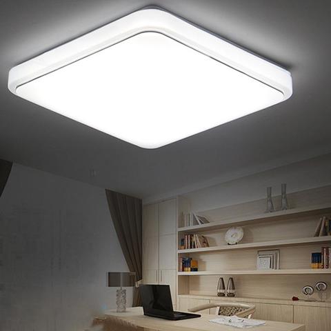 Panel de techo de luz LED ultrafino lámpara cuadrada 36W brillante moderno iluminación para el Panel de cocina de pared de baño casa araña ► Foto 1/3