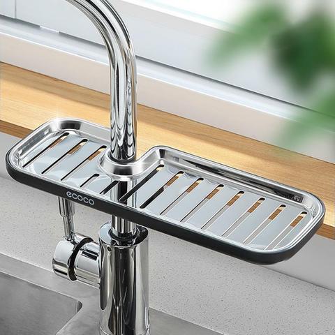 Estante de acero inoxidable para grifo, escurridor de trapo para baño y cocina ► Foto 1/6