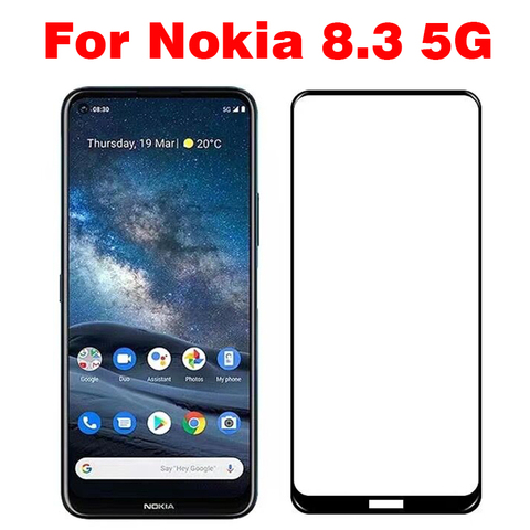 Protector de pantalla de cristal templado 3D para Nokia 8,3 5G, película de alta calidad 9H, a prueba de explosiones, para Nokia 8,3 5G, 2 uds. ► Foto 1/5