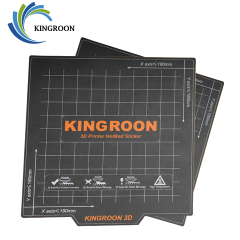 Kingroon-Superficie de eliminación de construcción para impresora 3D KP3S, plataforma para impresora de calor, pegatina de HotBed, Flexible, magnética, 2 capas, 180x180mm ► Foto 1/6