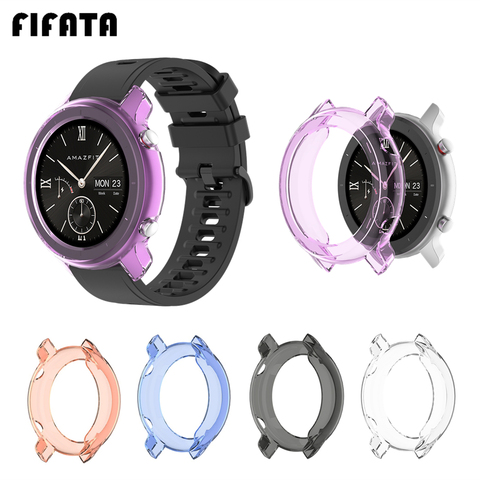 FIFATA TPU caso cubierta protectora blanda para Xiaomi Huami Amazfit GTR reloj inteligente parachoques Shell para Amazfit GTR 47mm 42mm ► Foto 1/6