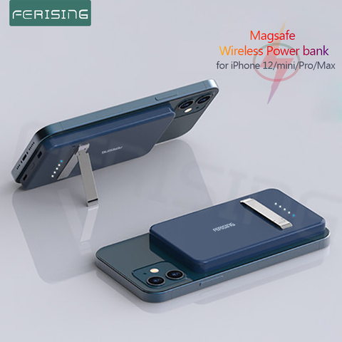 Estación de carga inalámbrica Qi Magsafe, cargador magnético de batería portátil de 5000mah para iPhone 12 mini Pro Max, 15W ► Foto 1/6