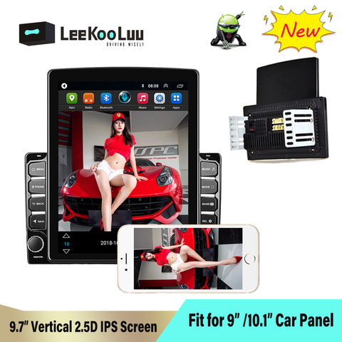 LeeKooLuu-radio Multimedia con GPS para coche, radio con reproductor de vídeo, Android 8,1, 2 Din, Pantalla táctil IPS Vertical 2.5D de 9,7 pulgadas, Universal, estéreo para coche ► Foto 1/6